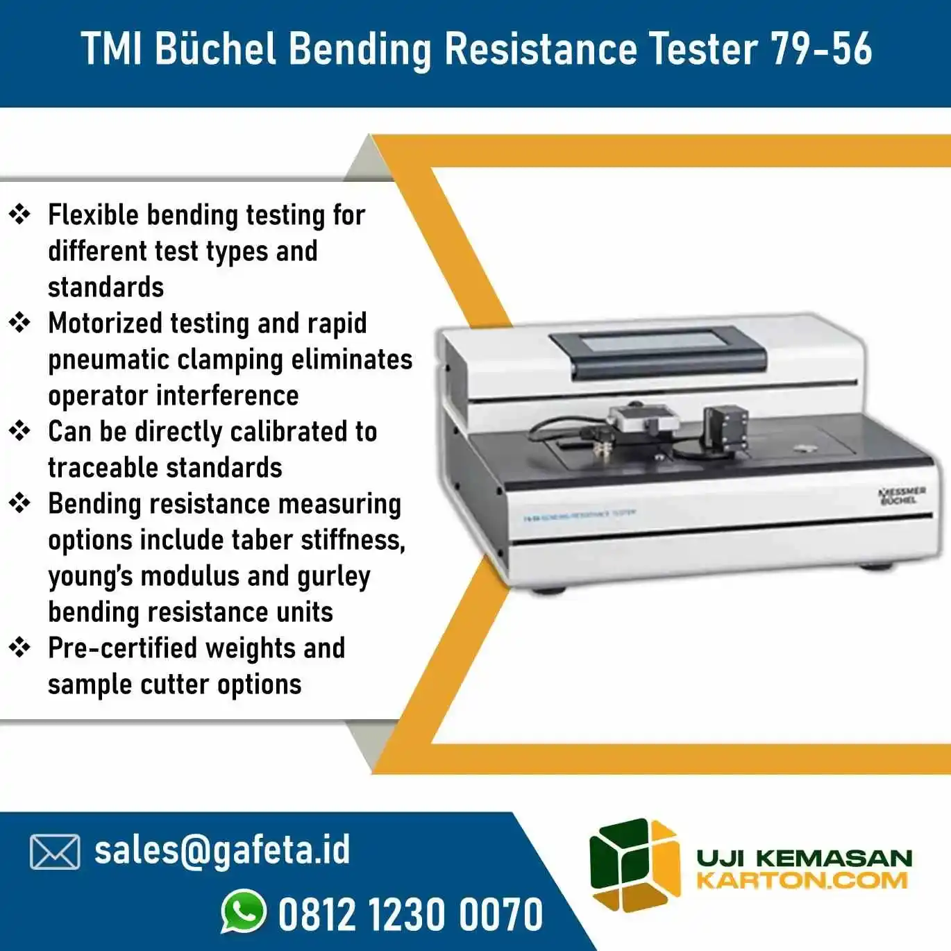 Jual TMI Büchel 79-56 Bending Resistance Tester: Harga & Spesifikasi